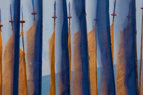 Prayer flags, Paro Valley, Bhutan