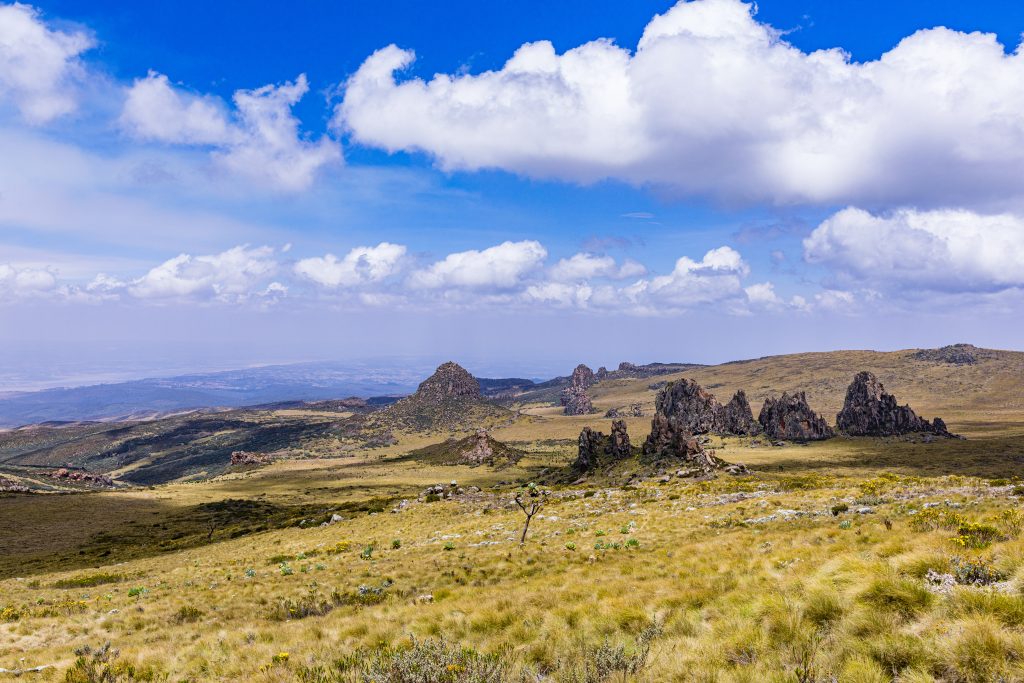 Kenyan Landscapes Dragons Teeth Mount Satima Lesatima Table Mountain Oldoinyo Nipple Aberdare National Park East Africa