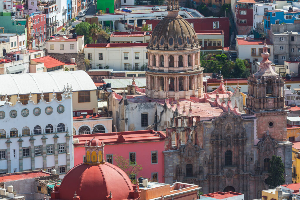Beautiful view of the famous city of Guanajuato, Mexico