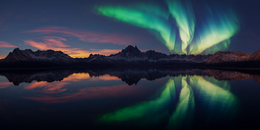 aurora boreale cielo notte nord Europa