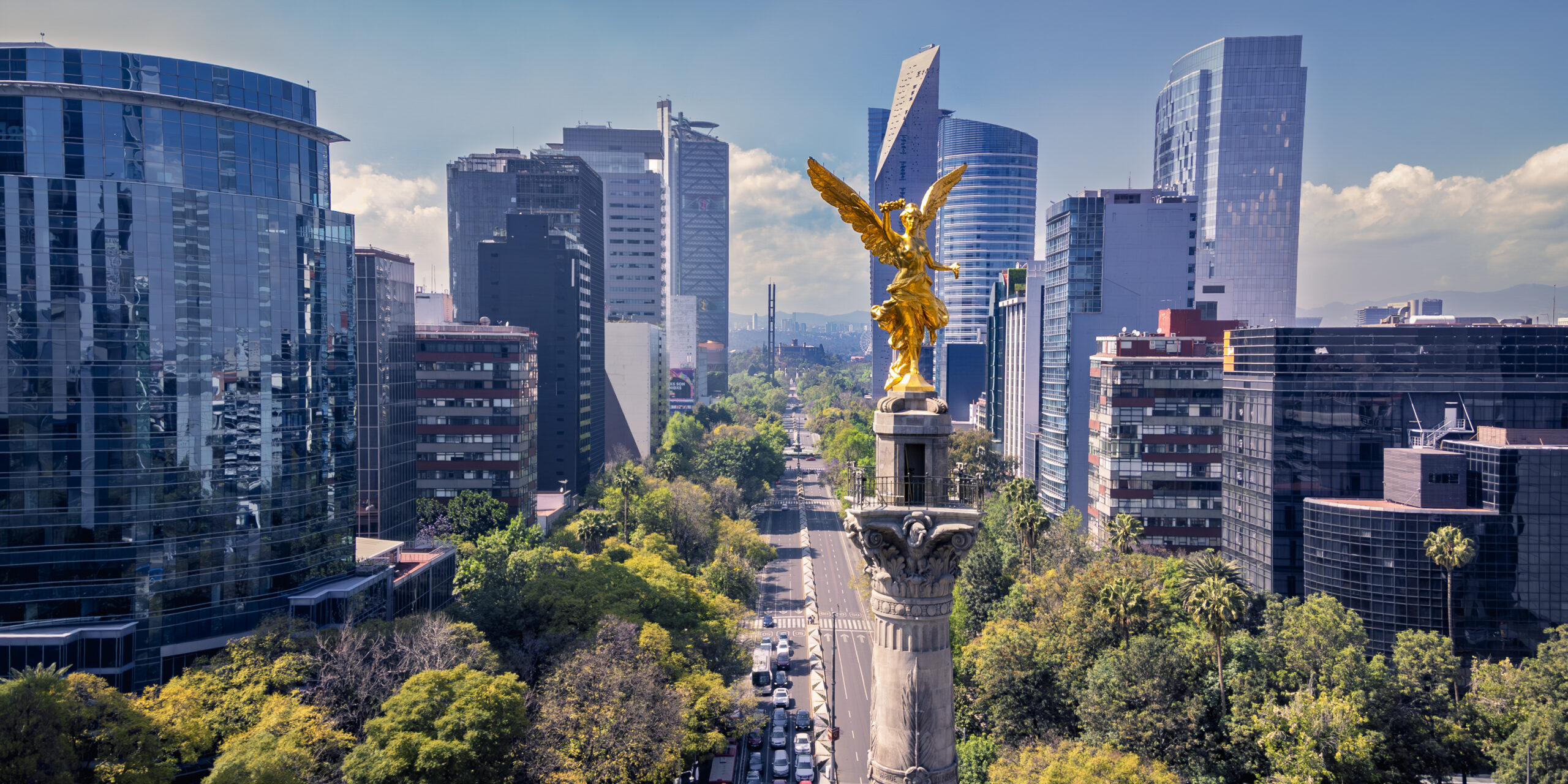 Golden Angel atop Monument in Mexico City